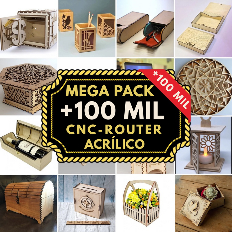 Pack + 100 Mil Arquivos Recorte Cnc Laser Router + Bônus