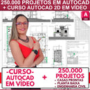 Curso Autocad 2d Em Vídeo + 250 Mil Projetos Em Autocad