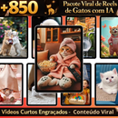 + 850 Vídeos Virais de Gatos: Vídeos Prontos para Bombar na Internet.