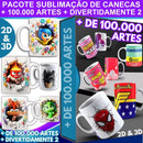 Pack Sublimação Canecas Mais De 100.000 + Divertidamente 2