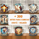 Pack Sublimação De Canecas Religião + 300 Estampas 2D 3D