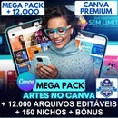 Mega Pack Canva Premium + 12 Mil Arquivos Prontos.