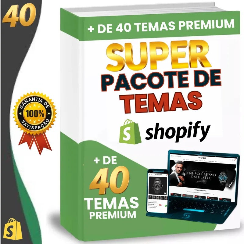 Pacote de Temas Shopify + de 40 Temas Exclusivos