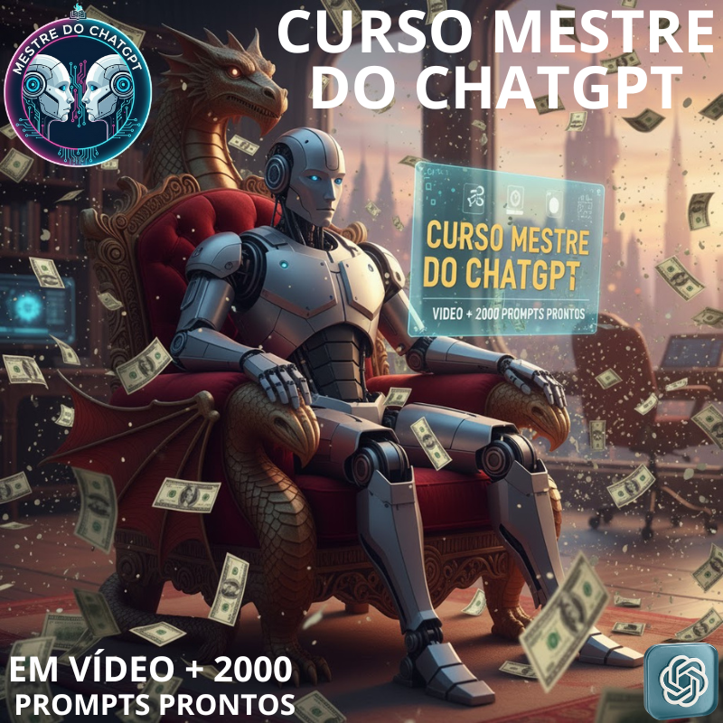 Curso Mestre do ChatGPT em Vídeo + 2 Mil Prompts Prontos