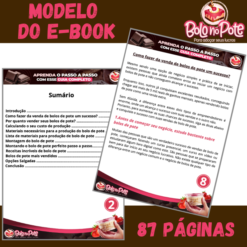 E-book: Bolo no Pote, Para Adoçar Seus Lucros