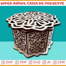 Vetor Caixa de Presente Cnc - Laser - Mdf - Acrílico + Bônus