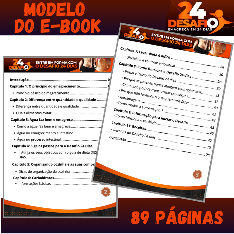 E-book: Desafio 24 dias! Entre em Forma e Emagreça em 24 Dias