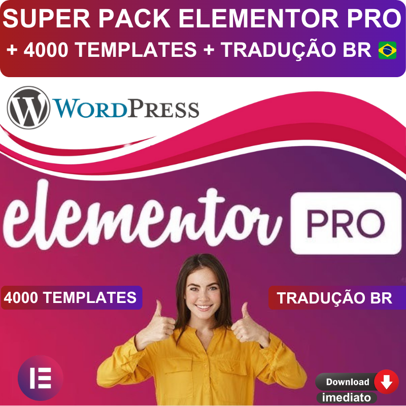 Elementor Pro + 4.000 Templates Envato Elements + PLR com Direito de Revenda