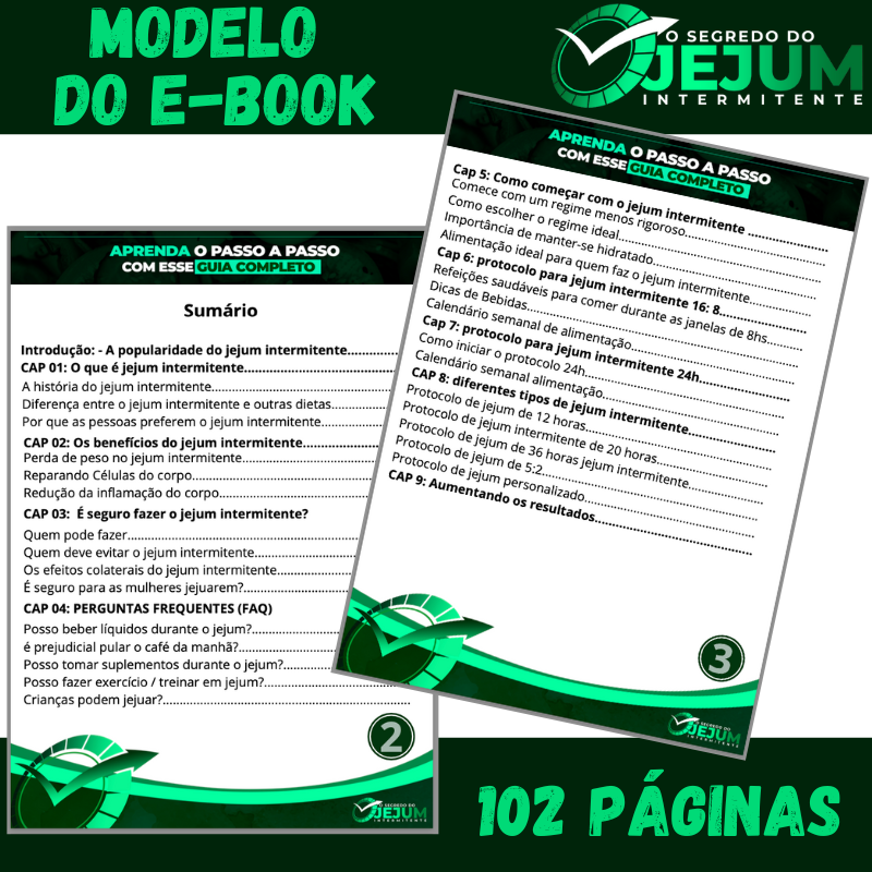 E-book: O Segredo do Jejum Intermitente: Emagrecimento e Saúde
