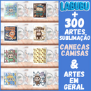 Pack Artes Labubu Sublimação Canecas e Camisas + de 300 Estampas