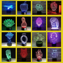 Pack + 250 Vetores luz Acrílico Led 3D Corte Laser CNC