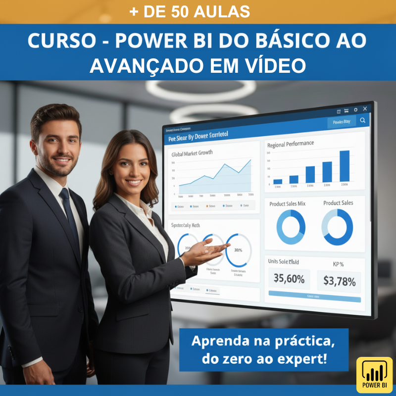 Curso de Power BI do Básico ao Avançado em Vídeo + de 50 Aulas