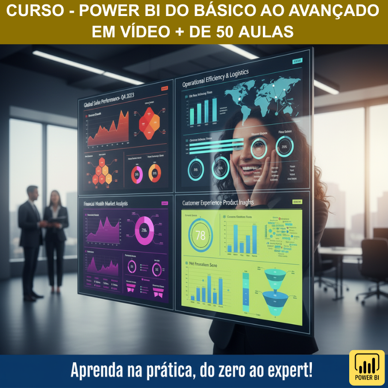 Curso de Power BI do Básico ao Avançado em Vídeo + de 50 Aulas